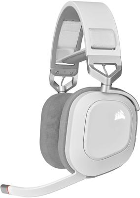 Беспроводная игровая гарнитура премиум-класса CORSAIR HS80 RGB WIRELESS White для с Dolby Atmos PC/PS4/PS5 (CA-9011236-AP)