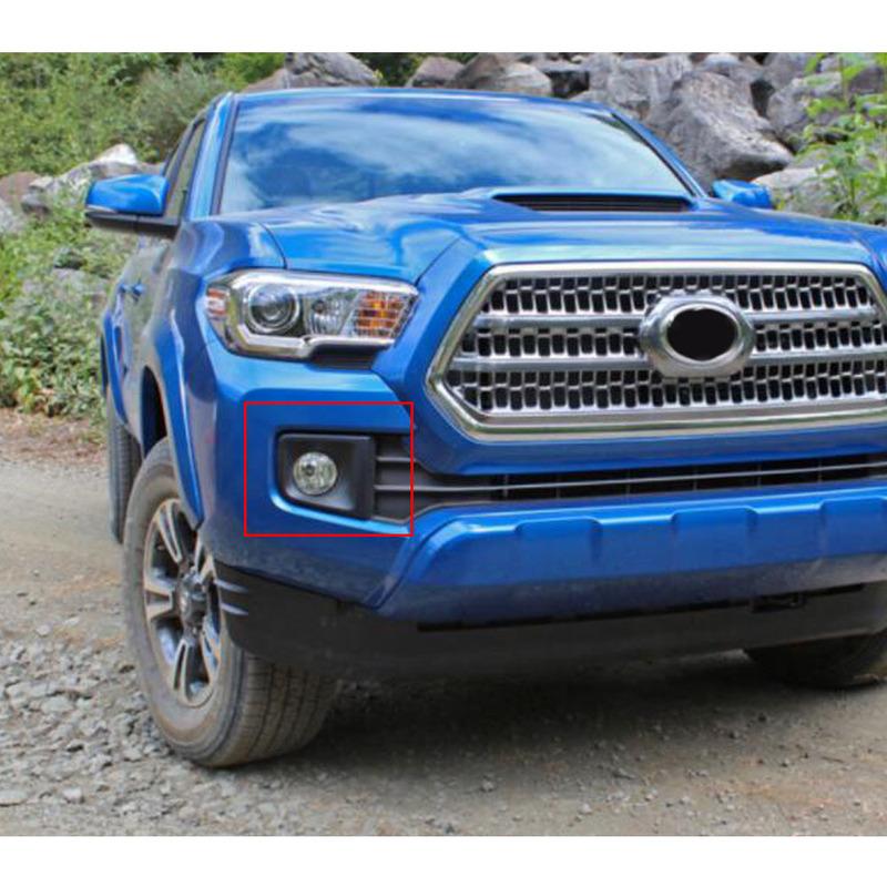 Cover Trim Front Head Fog Light Eyebrow Lamp Frame Sticker 2PCs For Toyota Tacoma 2015 2016 2017 2018