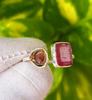 Кольцо из натурального розового необработанного арбузного турмалина из стерлингового серебра 925 пробы 8 шт., подарок от США, A 54