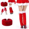 Santa Cosplay Costume Red Gloves for Christmas Celebrations Masquerade Balls Costume Dress Up Accessories for Festival