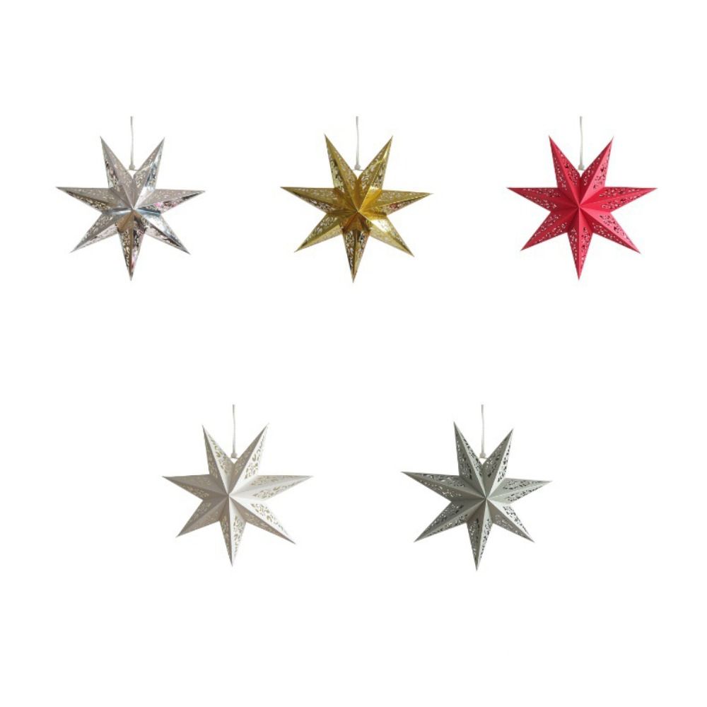 Party Decor 45cm Stars Lampshade Hollow Out Paper Light Cover Large Creative 3D Star Paper Lantern Wedding