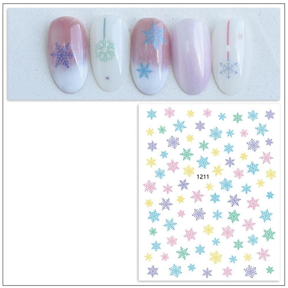 Nail Salon Santa Claus New Year Decals Manicuring Foils Christmas Nail Art Stickers Nail Decoration
