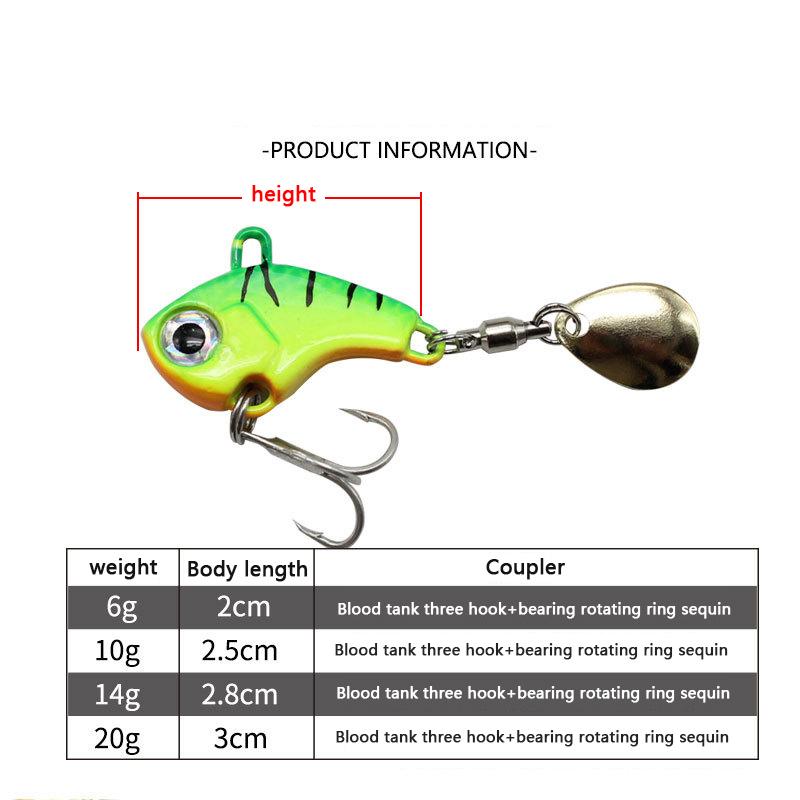 Рыболовная приманка Tail Spinner 5G 7G 10G 14G 20G Metal Vib Вращающийся хвост Swimbait Форель Spinner Bait Ловля окуня