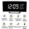Mirror Digital Alarm Clock TEMP Date 3 Levels Brightness 3 Alarms Unlimited Snooze Table Clock 12/24H Night Mode LED Digital Clock