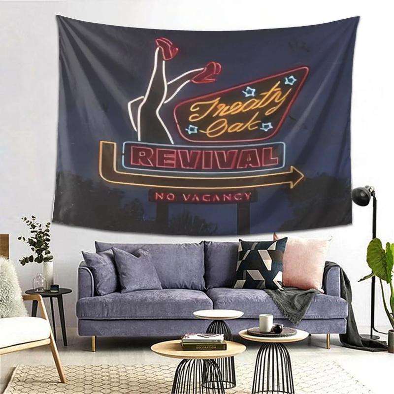 VIKAMA Vintage Neon Sign Tapestry Retro Roadside Motel Design For Nostalgic Decor Bedroom Wall Styling and Photo Backdrops