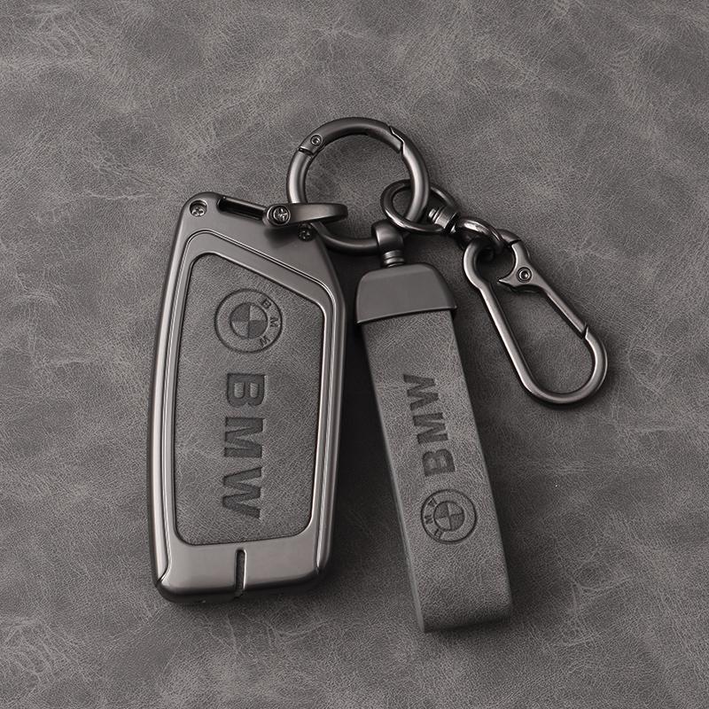 Leather Car Key Case Full Protector Cover Keychain For BMW F20 G20 G30 X1 X3 X4 X5 G05 X6 X7 G11 F15 F16 G01 Auto Accessories PU0