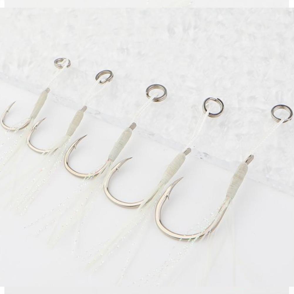 Carbon Steel Luminous Single Fishing Hook Triangle Plate Barbed Fish Hook Fishing Accessories