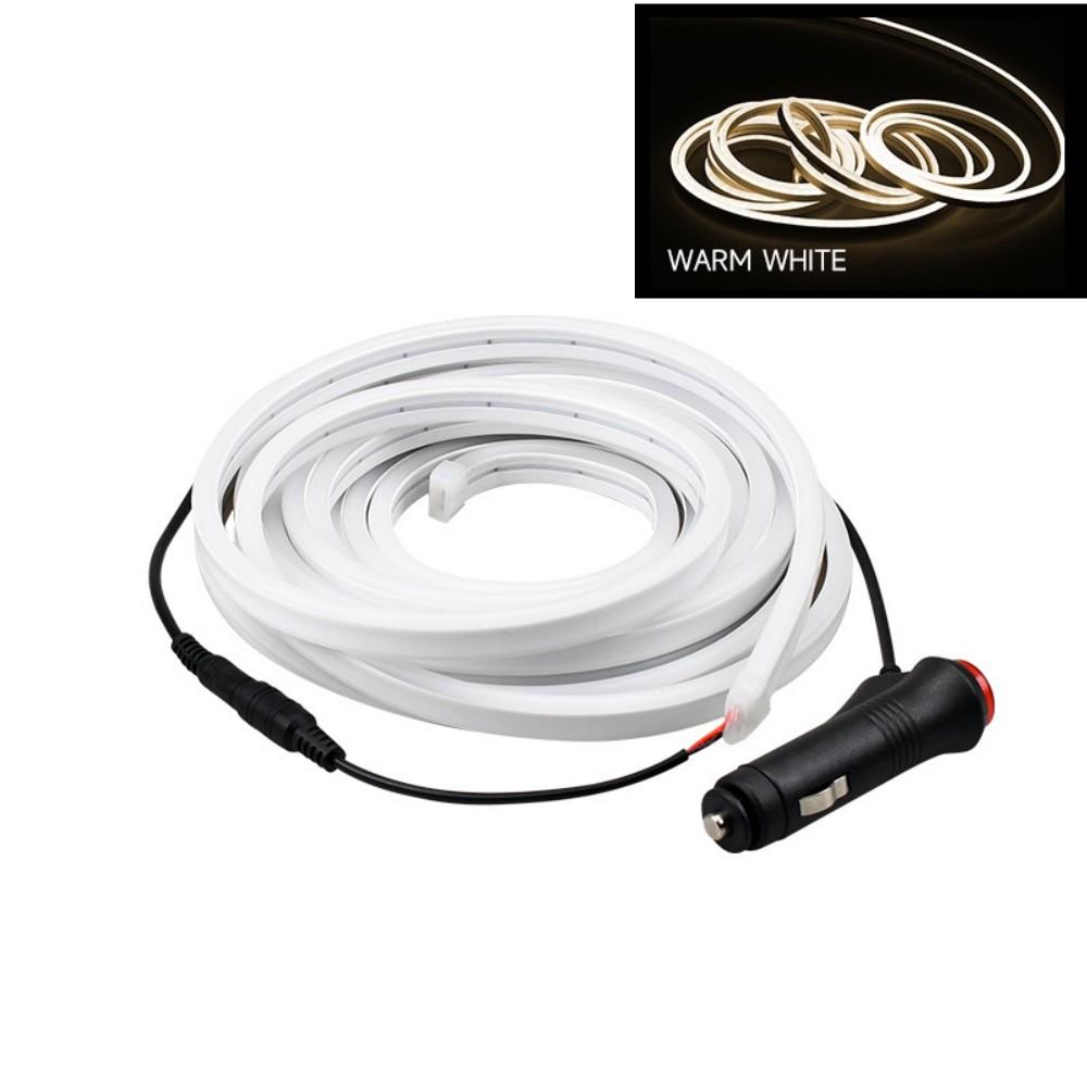 12 В 5 м автомобильная полоса атмосферных ламп для багажника 4 цвета светодиодные полосы объемного света для багажника IP65 для автомобиля Tesla Model Y 21-23