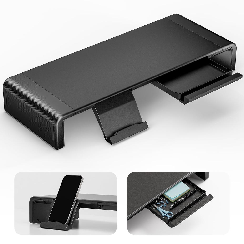 Klearlook Настольный монитор Грузоподъемность до 3 Регулируемая подставка для ноутбука Подставка для клавиатуры Черная подставка, Подставка, 50 кг, Складная, Ширина, Подставка, Подставка,