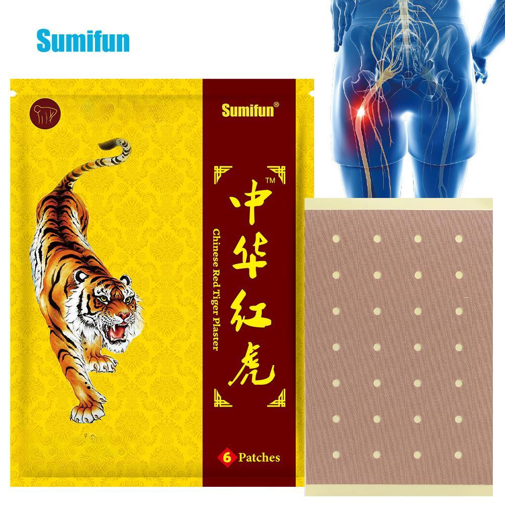 6 таблеток/упаковка, пластырь для снятия боли при седалищном нерве Red Tiger Huoxue Huayu