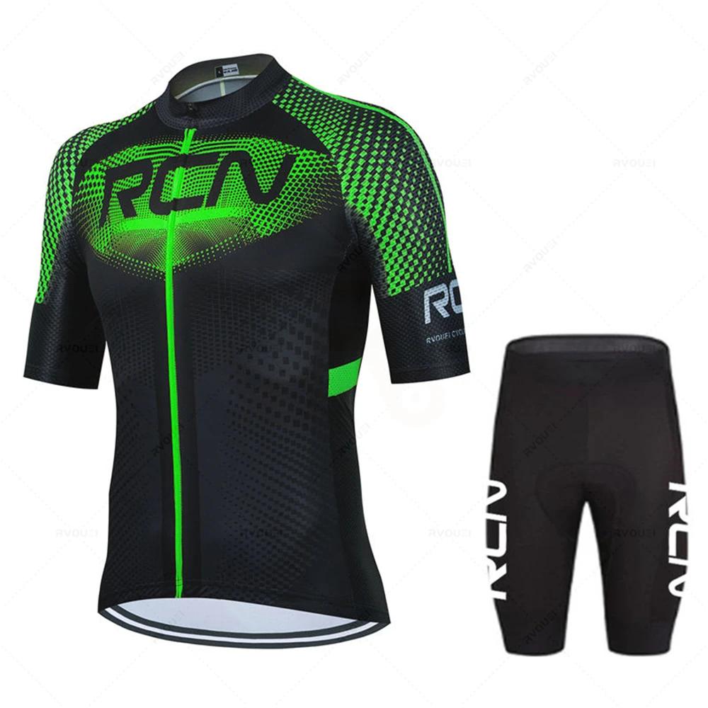 Новый летний комплект велосипедного трикотажа RCN Team 19D, комплект велосипедных шорт MTB Ropa Ciclismo, мужские велосипедные рубашки с короткими рукавами, одежда Майо
