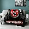 Custom Name, FC Koln Printed Flannel Blanket, soft throw for bedroom sofa, washable, Christmas present, great gift.