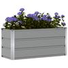 Plant Pot Light Grey 100 x 40 x 45 cm Steel