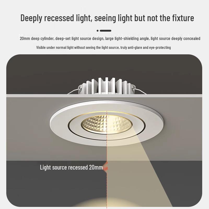 3 Вт/5 Вт Светодиодный Маленький Встраиваемый Светильник, Отверстие 4-6 см, COB Прожектор для Гостиной и Винного Шкафа