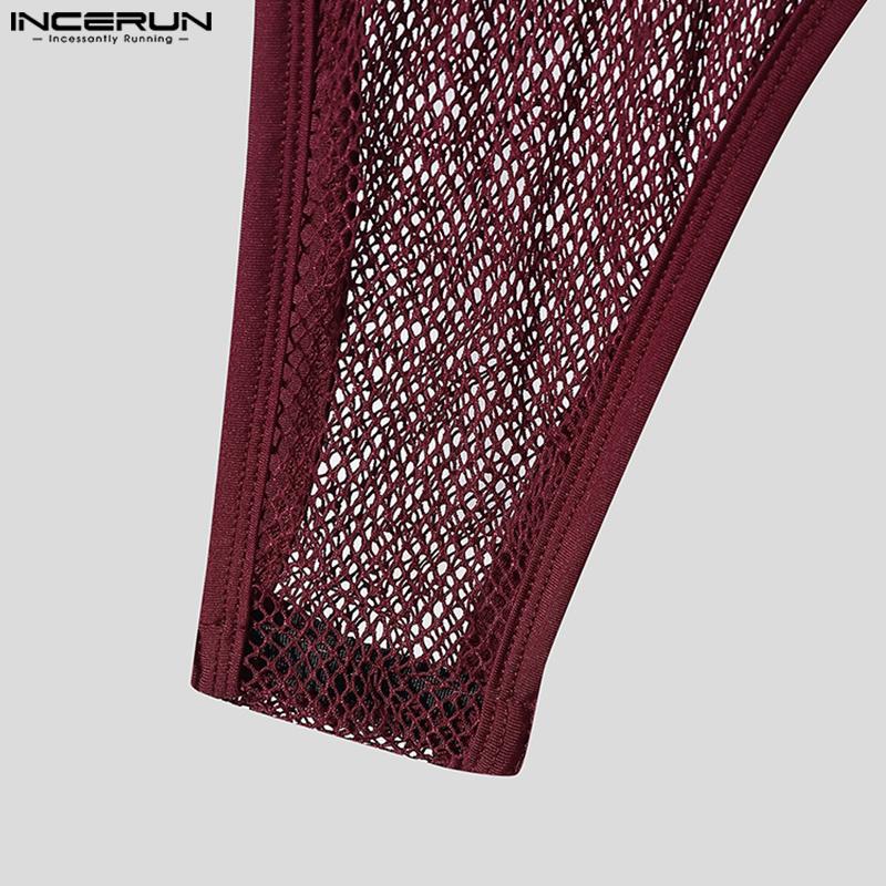 Мужские комбинезоны-боди без рукавов с прозрачными вставками и принтом букв для дома