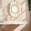 Wall Mounted Mirror Accent Decorative Bohemian Style Art Craft Decor for Balcony Bedroom