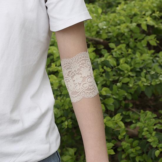 Женские короткие кружевные перчатки без пальцев с рукавами длиной до запястья, солнцезащитные перчатки с цветочным кружевом, для свадебного выпускного вечера, для вождения, езды на велосипеде