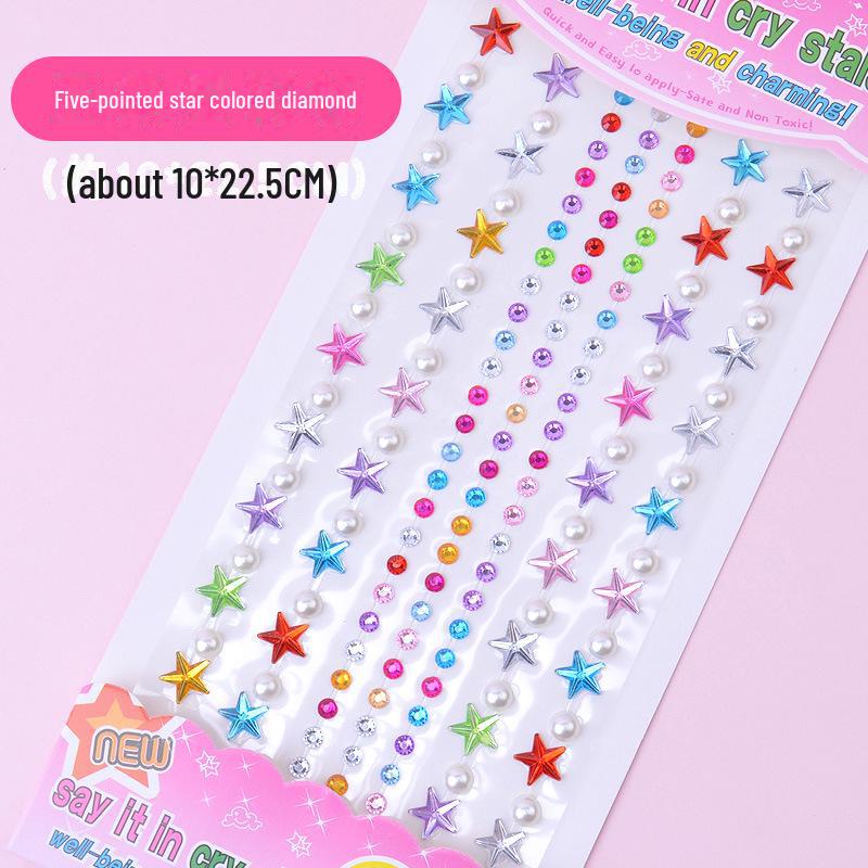 Красочные мультяшные наклейки с драгоценными камнями для детей - 3D флэш-алмазные украшения для девочек
