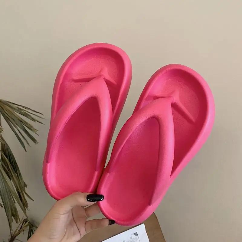 2024 Модные женские тапочки Летние тапочки Eva на танкетке Нескользящие домашние тапочки для улицы Женские сандалии Шлепанцы Pantuflas Mujer