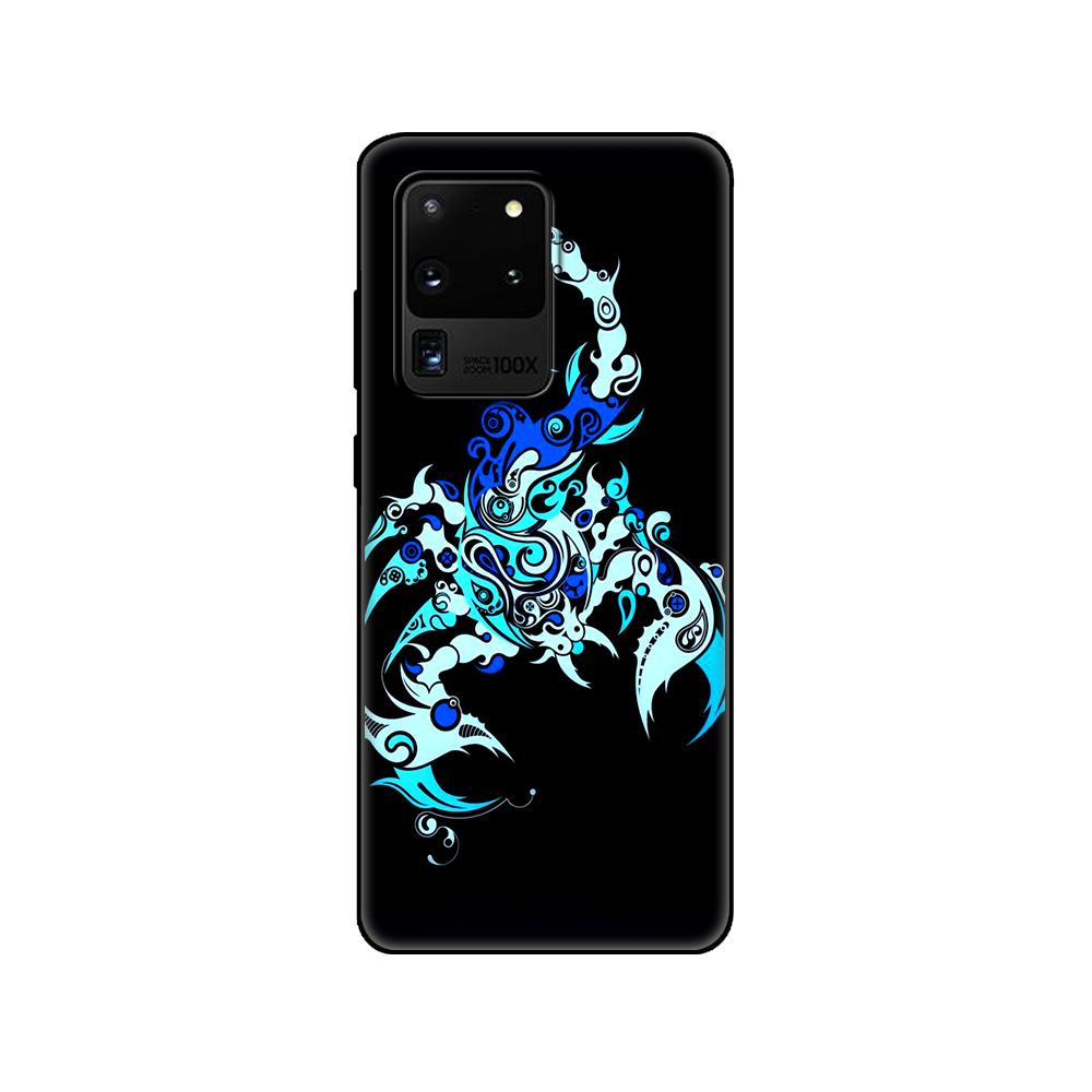 Черный чехол из ТПУ для Samsung Galaxy S20 /S20 PLUS/S20 ultra/S20+ /S20FE задняя крышка Animal Crab Scorpion