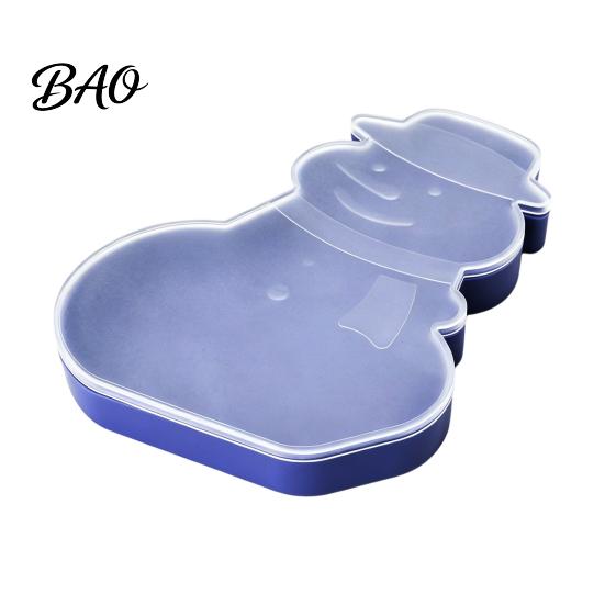 Living Room Decorative Container Christmas Serving Tray with Airtight Lid, PP Food Organizer, Bedroom Small Items Organizer Moisture Proof Storage