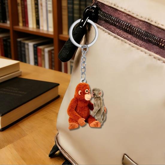 Keychain Pendant 2D Acrylic Long Arm Monkey Charm Key Chain Bag Wallet Charm Lightweight Backpack Accessories