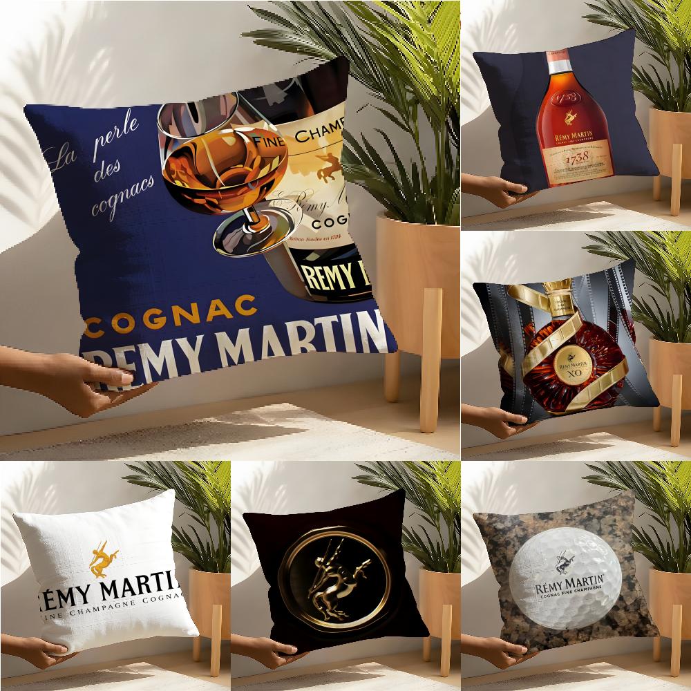 Classic Brandy Brands R-Remy Martin Pillow Case Cotton Linen Fabric Square Zipper Pillowcase Home Decorative Living Room
