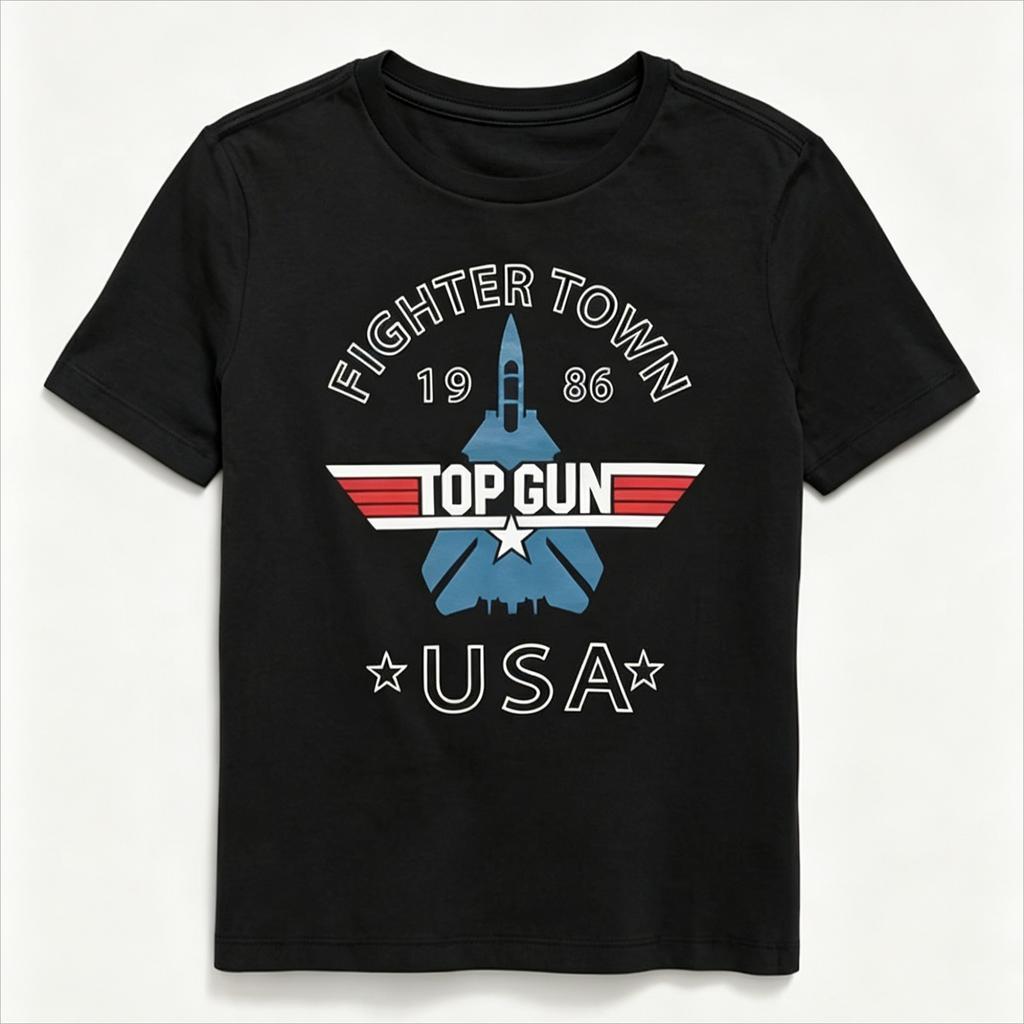 Top Gun 40th Anniversary F14 Fighter Unisexs Tshirt 100cotton Unisex 2026 Summer New Retro Fashion Streetwear Usa Graphic Shirt