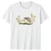 Hedgehog Woodland Animal Watercolor Mens T-Shirt Womens Tee Graphic Top
