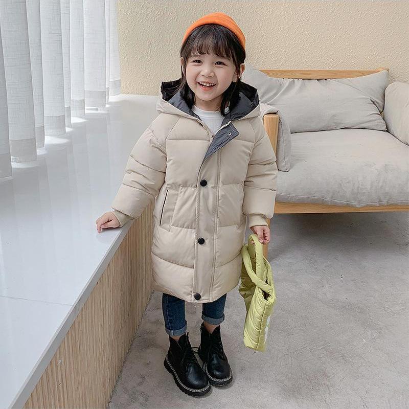 New Children's Down Jacket Boys Girls Winter Clothes Korean Cotton Padded Clothes Baby Thickened Coat