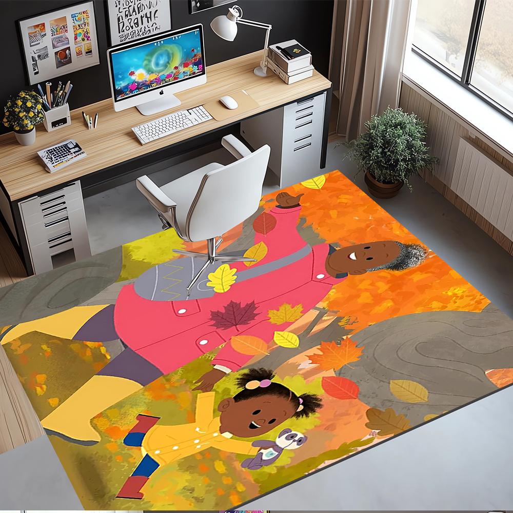 dragon Printed Carpet Rug for Office Chair Living Room Bedroom Kitchen Room Decor Gifts