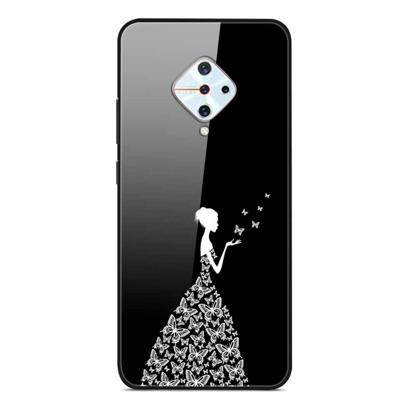 Tempered Glass Case For Vivo V17 Case Russia Glass Back Cover Soft Bumper For Vivo V17 Phone Cases V 17 Funda Y9s S1 Pro Coque