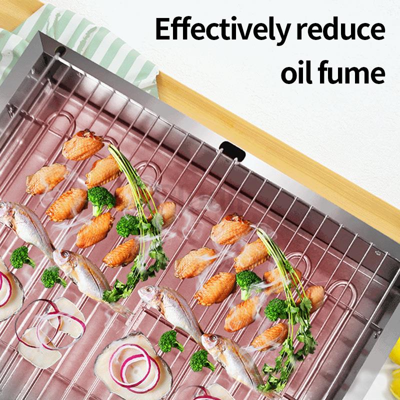 Двойной контроль электрическая нержавеющая сталь гриль печь бытовая электрическая сковорода многофункциональная гриль печь бездымный гриль горшок