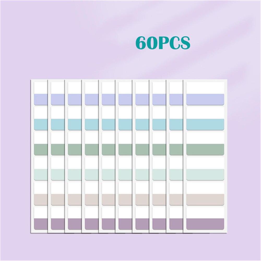 1 Set Morandi Index Stickers Stationery Daily Planner Label Memo Stickers DIY Color Fluorescent Sticker Bookmark Classify Marks