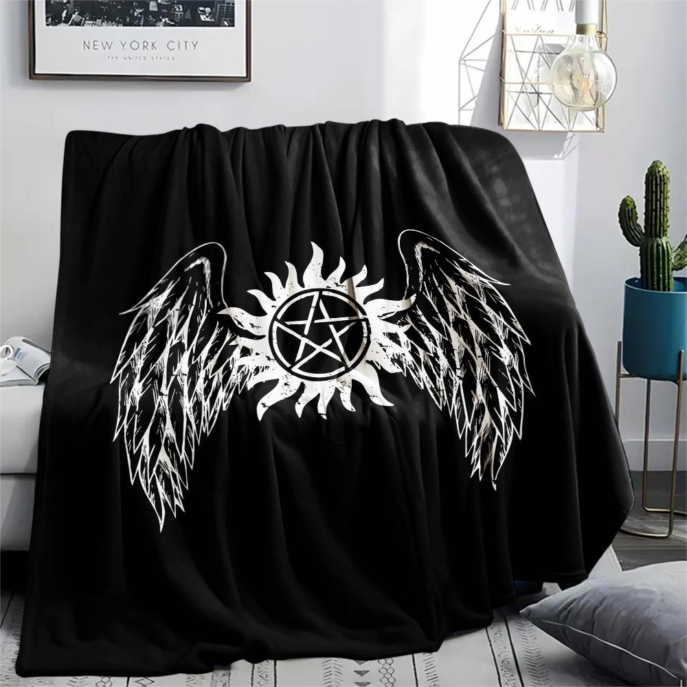 1 шт. Фланелевое одеяло с принтом Дина Винчестера, Высокое качество, Для всех сезонов, Декор для дома, Тепло и уют, Идеально для Рождественских подарков