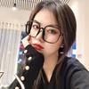 Big Size Eye Glasses Frames Women Square Shape Blue Light Blocking Glasses Women Fashion Trendy Decorative Glass