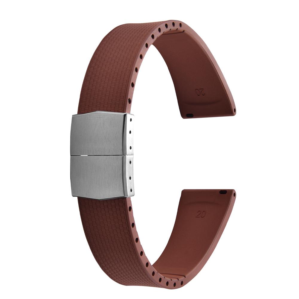 20 мм каучуковые ремешки Delugs CTS Fkm для часов с застежкой-бабочкой 4 цветов Уникальная текстура Быстросъемный ремешок для часов для брендовых часов