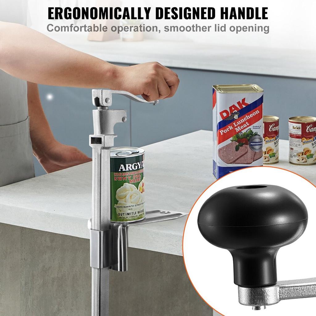 Commercial Can Opener, Heavy-Duty Manual Tabletop Cans Opener for Cans Up to 300 mm Height, Height-Adjustable Professional Can Openers Fixed with