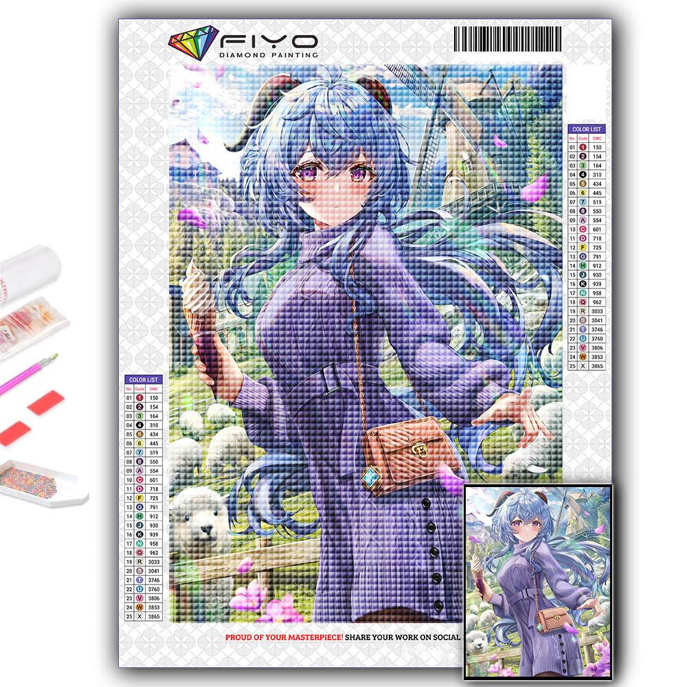 5D Алмазная картина Genshin Игровой персонаж DIY Алмазная вышивка Горный хрусталь Украшение дома