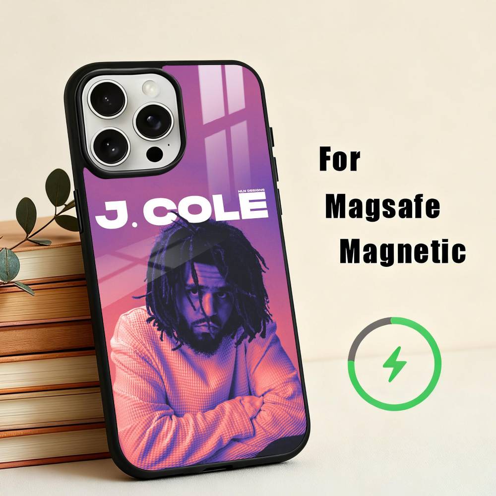 Rapper Singer J-J C-Cole-E Phone Case For iPhone17,16,15,14,13,12,11 Plus,For Magnetic Wireless Charge Cover