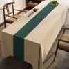 Modern Chinese Style Cotton Linen Tablecloth Tea Table Dining Decorative Rectangular Cover Pure Color