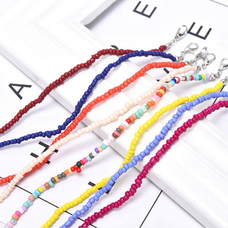 Богемные радужные бусины ручной работы, колье-колье, ожерелье ярких цветов, женские ювелирные изделия