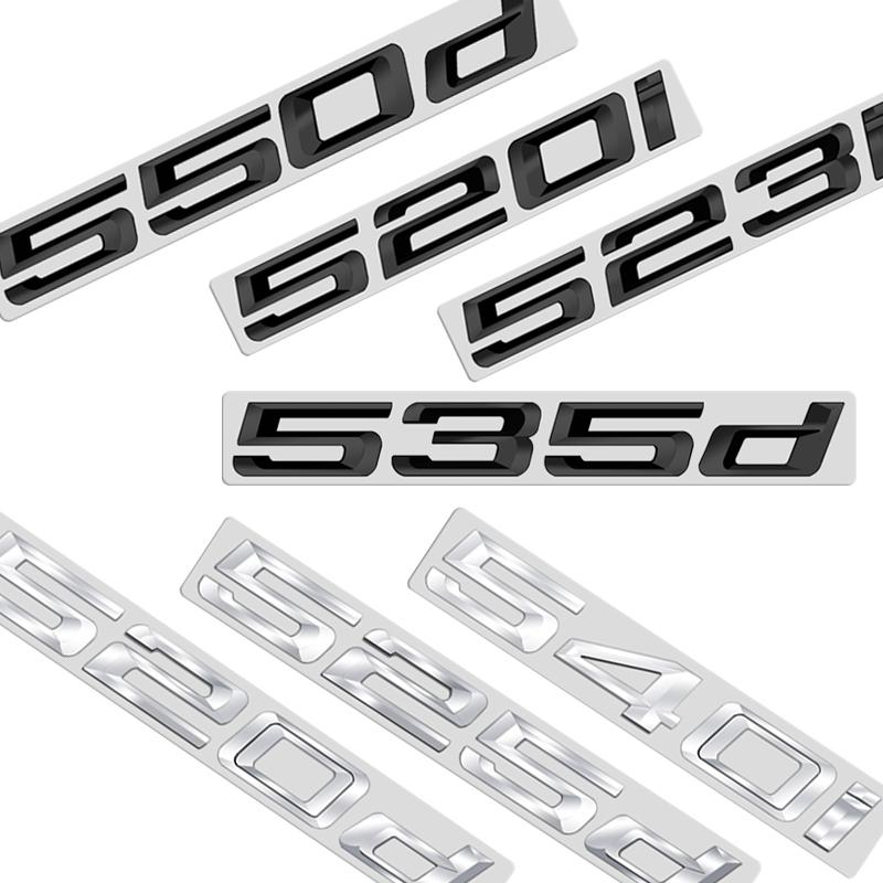 ABS Emblem Glossy Black Car Sticker Badge Decal Body Trunk Decor 518i 520i 523i 528i 530i 535i 550i 518d 520d 523d 525d