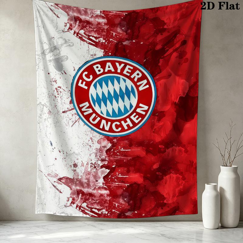 Fc Bayern Munich Wall Tapestry Aesthetic Wall Hanging Printed Fabric Blanket Decorative Tapestries For Bedroom Living Room Home Decor