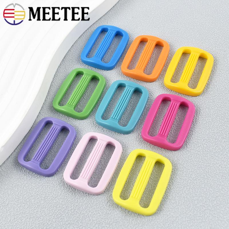 20/50 шт. Meetee 15-25 мм Пластиковые кольца-пряжки для рюкзака Трехщелевая пряжка-слайдер Регулируемая пряжка для ременной ленты Швейный аксессуар