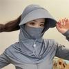Новая летняя солнцезащитная шляпа с полным покрытием для защиты от УФ-лучей, для женщин, защита шеи, лица, для езды на велосипеде, со встроенной маской для лица