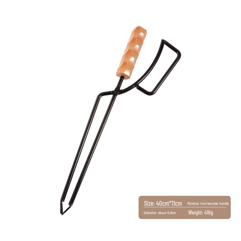 Extended Anti-Scalding Fire Tongs for Camping and Barbecue