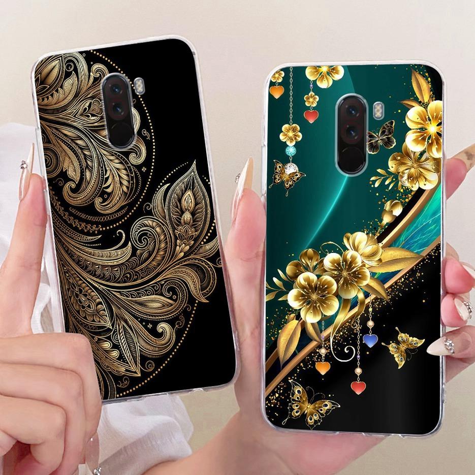 For Xiaomi Pocophone F1 Case Luxury Flowers Butterfly Painted Cover Soft Slim Phone Case For Xiaomi Poco F1 PhoneF1 PocoF1 Shell