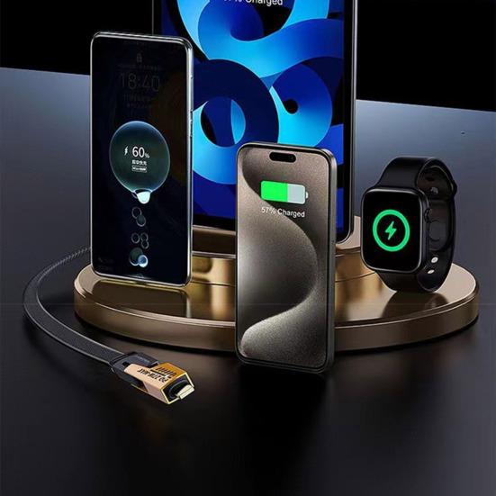 Кабель 4-в-1 для зарядки Type-C 8Pin 65 Вт USB 480 Мбит/с Быстрая зарядка Мобильный телефон Планшет 100/150/200 см