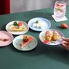 5Pcs/Set Nordic Wheat Straw Plate Fruit Vegetable Plate Bone Spitting Plate Tableware Plate